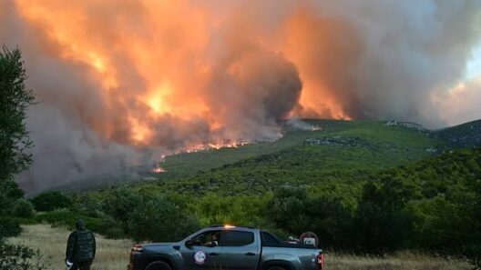 Δραματικές ώρες στο Πόρτο Γερμενό: Η φωτιά κυκλώνει Αγία Παρασκευή, Άγιο Νεκτάριο και Μύτικα