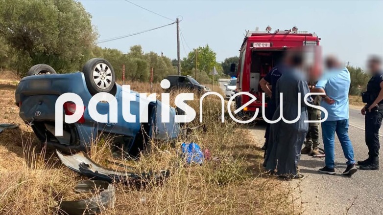 Αμαλιάδα: Σοβαρό τροχαίο με αυτοκίνητο που τούμπαρε και εγκλωβίστηκε η οδηγός ΦΩΤΟ