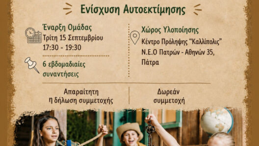 Πάτρα: Ξεκινά ομάδα ενίσχυσης της αυτοεκτίμησης για παιδιά Ε΄ και ΣΤ΄ Δημοτικού