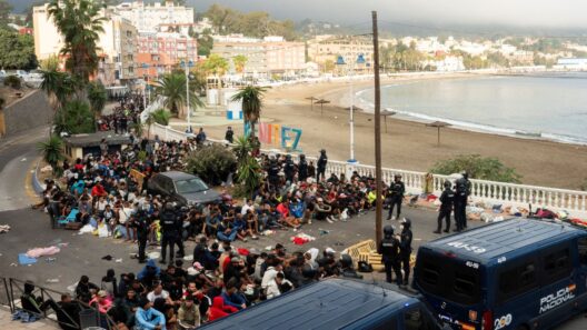 Ένταση στη Θέουτα: Χιλιάδες μετανάστες αναζητούν θέση στον νέο χώρο φιλοξενίας