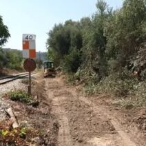 Κατασκευαστικές εργασίες για τον νέο δρόμο διαφυγής στο χώρο του Ο…