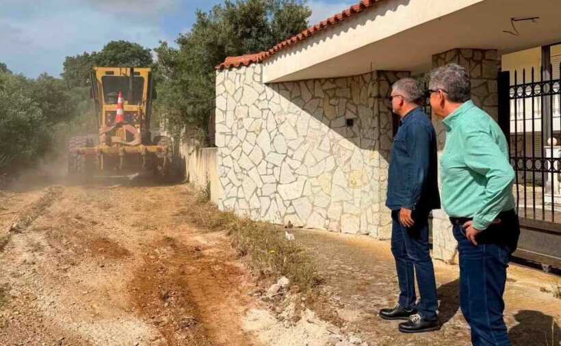 Κατασκευή τσιμεντοστρώματος σε δρόμο στο Καλαμάκι, ολοκληρωμένο μ…