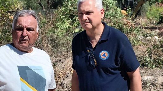 Φωτογραφία εργασιών σε δρόμο διαφυγής κοντά στην ΟΣΕ, με τη Ζαΐμη