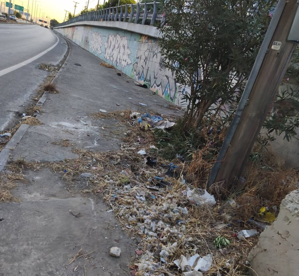 Μποζαίτικα: Σκουπίδια και εγκατάλειψη στον χώρο κάτω από τις γέφυρες ΦΩΤΟ