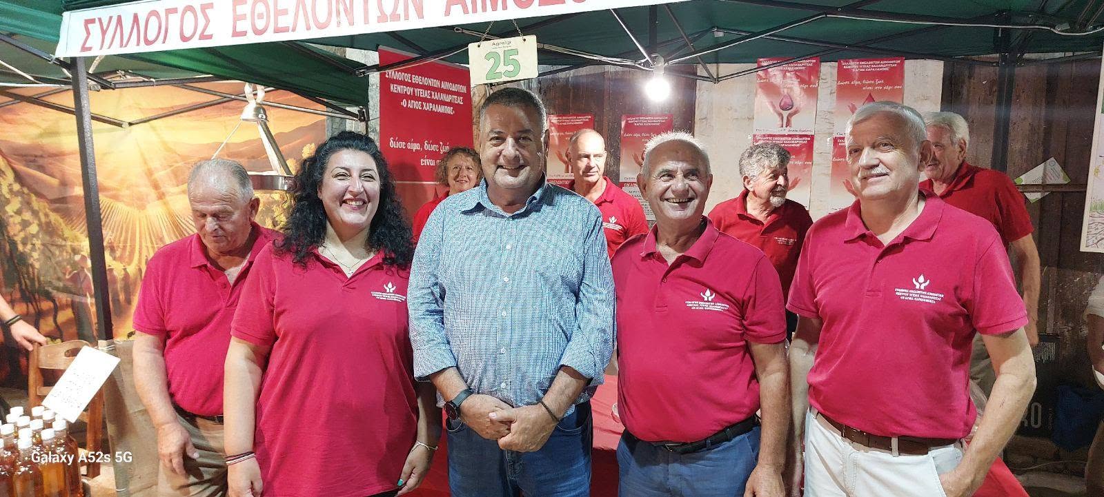 Ο Τάκης Αντωνόπουλος στην Αγροτική Έκθεση Χαλανδρίτσας ΦΩΤΟ