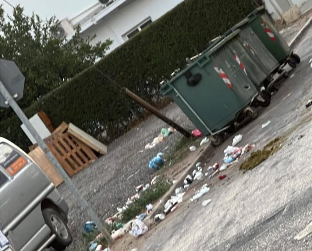Απορρίμματα και καλιμέρα μπροστά σε φούρνο στην Αχαγιά
