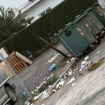 Απορρίμματα και καλιμέρα μπροστά σε φούρνο στην Αχαγιά