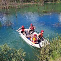 Φωτογραφία από τη διάσωση στο Δροσάτο, Καλάβρυτα, κατά τη φωτιά