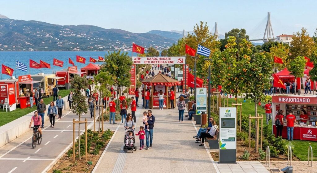 Πάτρα: Υποδειγματική καθαριότητα στο Νότιο Πάρκο αλλά για το Φεστιβάλ της ΚΝΕ