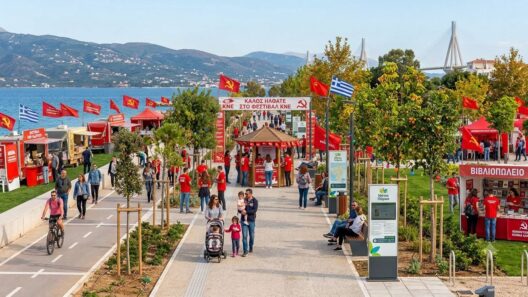 Πάτρα: Υποδειγματική καθαριότητα στο Νότιο Πάρκο αλλά για το Φεστιβάλ της ΚΝΕ