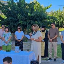Ο αγιασμός στο 1ο Δημοτικό Σχολείο Ακράτας ΦΩΤΟ