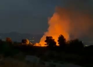 Τοπική θέα από τη Ροδιά με το Πυρκαγιά στο βάθος