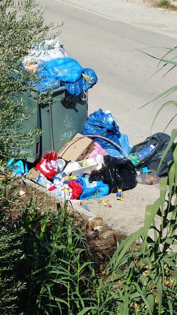 Ζαρουχλέικα: Ξεχειλίζουν οι κάδοι δίπλα σε σχολείο και Κέντρο Υγείας ΦΩΤΟ