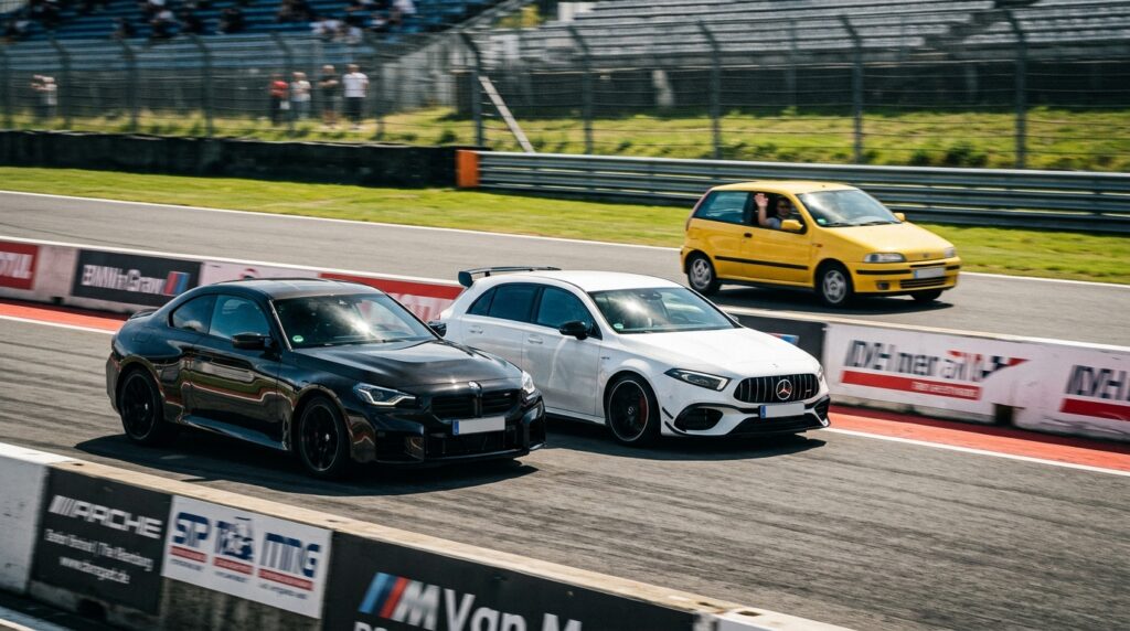 Η πιο τρελή κόντρα στην Ελλάδα: BMW M2, AMG A45 και ένα Fiat Punto στην ίδια πίστα