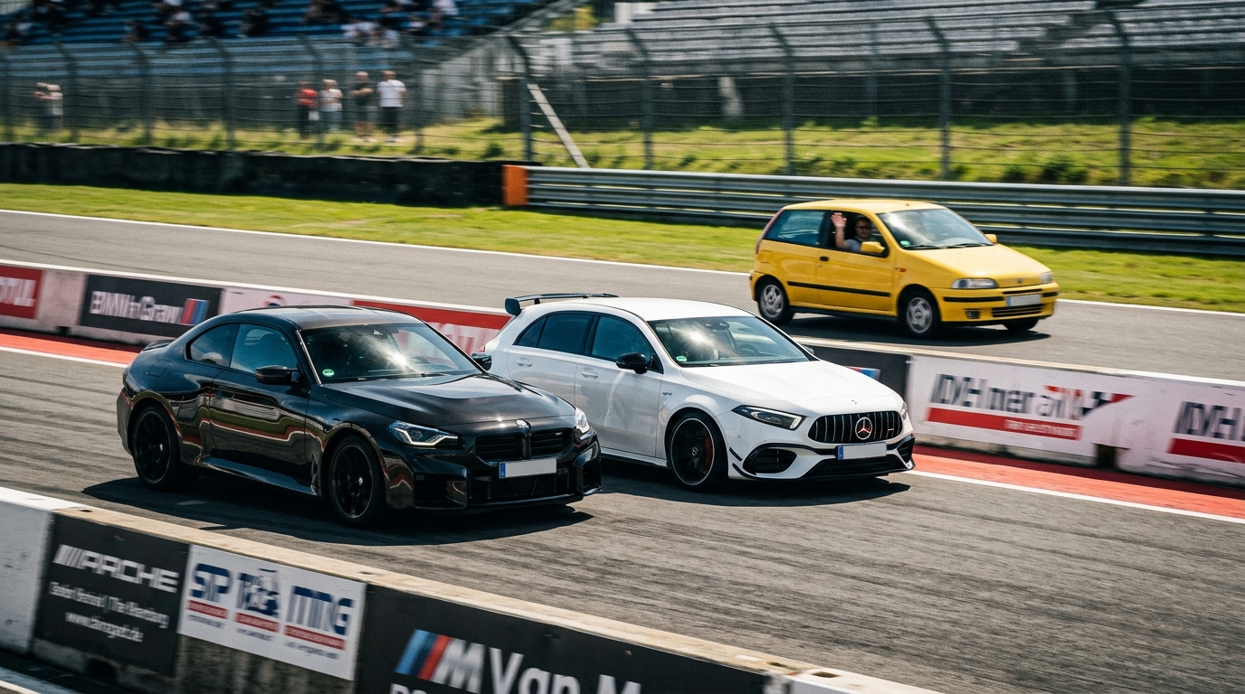 Η πιο τρελή κόντρα στην Ελλάδα: BMW M2, AMG A45 και ένα Fiat Punto στην ίδια πίστα