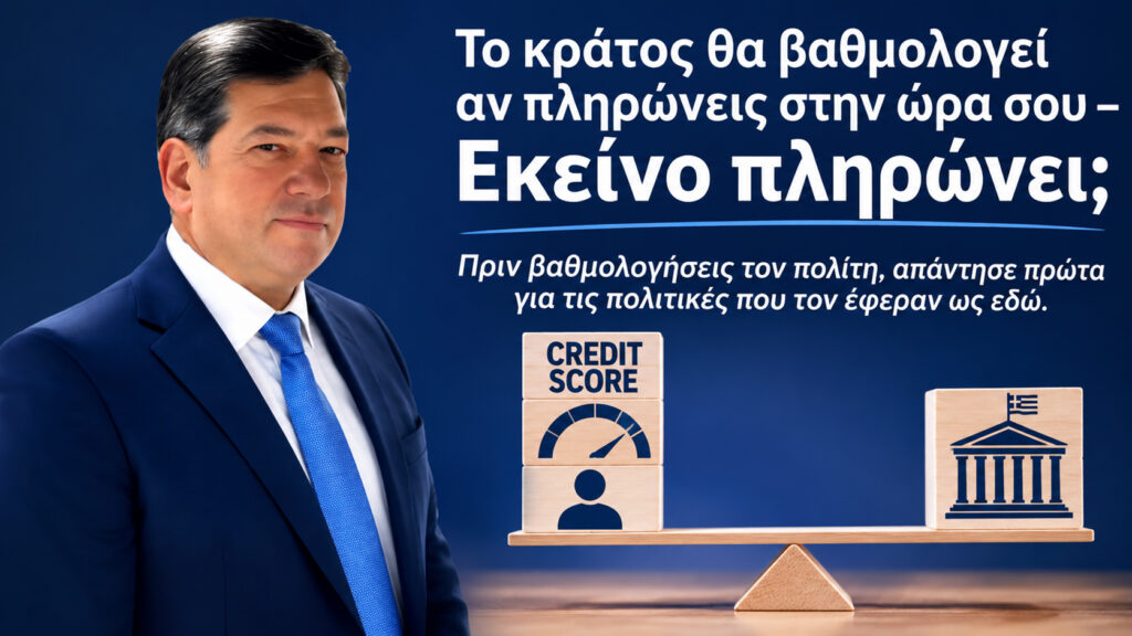 «Το κράτος θα βαθμολογεί αν πληρώνεις στην ώρα σου - Εκείνο πληρώνει;» 5 «Το κράτος θα βαθμολογεί αν πληρώνεις στην ώρα σου - Εκείνο πληρώνει;»