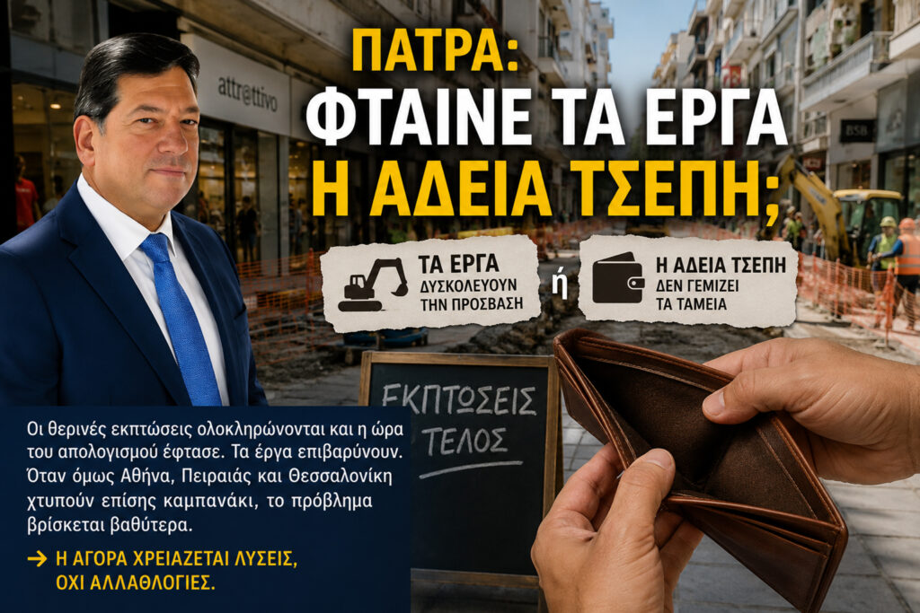 «Πάτρα: Φταίνε τα έργα ή η άδεια τσέπη;» 5 «Πάτρα: Φταίνε τα έργα ή η άδεια τσέπη;»