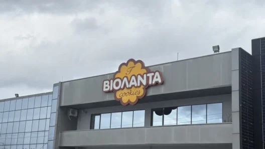 Λογότυπο της Biolanda σε μπλε φόντο
