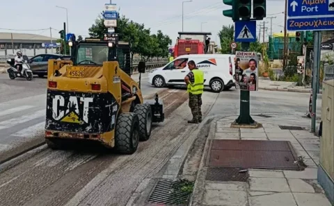 Φωτογραφία έργων επέκτασης φυσικού αερίου στην Πάτρα με χρονοδιάγ…