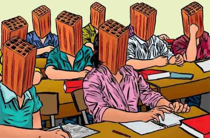 Φωτογραφία από την έκθεση που δείχνει μαθητές ελληνικών σχολείων