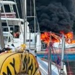 Σύβοτα: Πυρκαγιά με τραυματία σε πλοίο