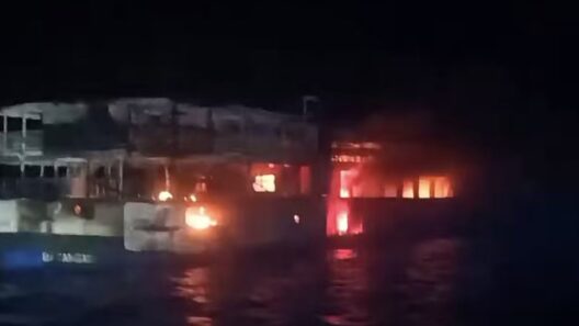 Φωτιά σε φέρι μποτ στις Φιλιππίνες με νεκρούς και αγνοούμενους.