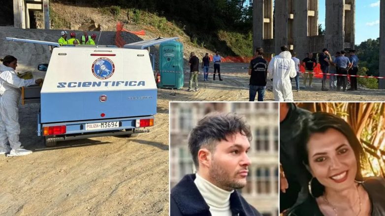 Γέφυρα στην Ιταλία με ανθρώπους που κοιτούν κάτω