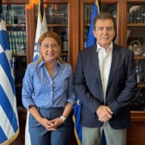 Αχαΐα: Συνάντηση της Χρ. Αλεξοπούλου με τον Μιχάλη Χρυσοχοΐδη για την ενίσχυση της Αστυνομίας
