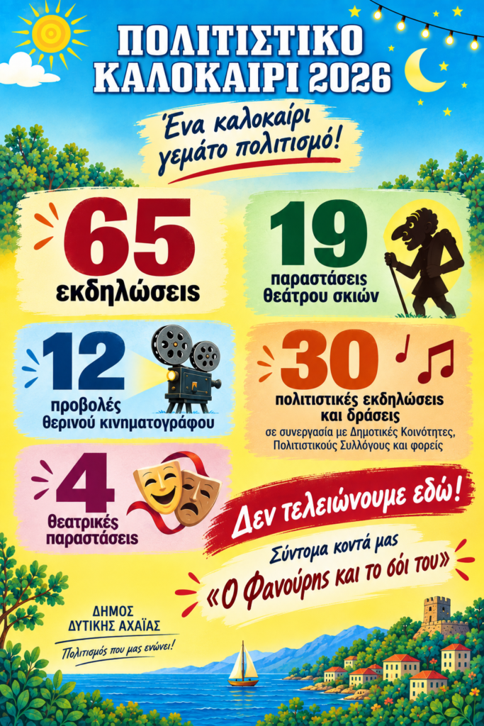 Ζωντανό το Πολιτιστικό καλοκαίρι φέτος στη Δυτική Αχαΐα 5 Ζωντανό το Πολιτιστικό καλοκαίρι φέτος στη Δυτική Αχαΐα