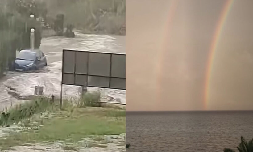 Βίντεο κακοκαιρίας με πλημμύρες στη Χαλκιδική