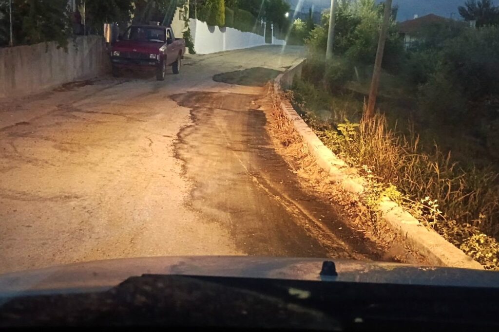 Φωτογραφία των εργασιών αναβάθμισης οδοποιίας στη Δ.Ε. Πηνείας
