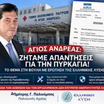 «Άγιος Ανδρέας: Ζητάμε απαντήσεις για την πυρκαγιά – Το θέμα στη Βουλή!»