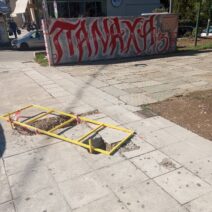 Πάτρα: Γκρέμισαν τη στάση και έστειλαν τους πεζούς στον δρόμο ΦΩΤΟ
