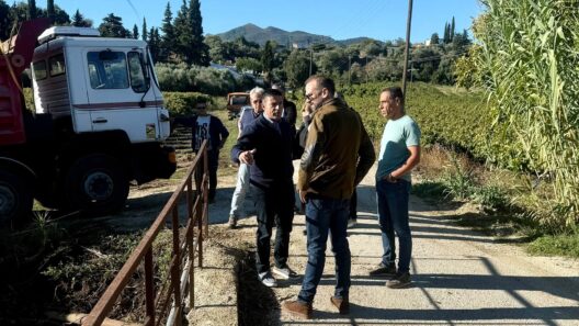 Λουσικά: Αυτοψία Φαρμάκη στα έργα που εκτελούνται στο ποτάμι ΦΩΤΟ