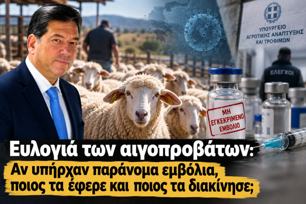 «Ευλογιά των αιγοπροβάτων: Αν υπήρχαν παράνομα εμβόλια, ποιος τα έφερε και ποιος τα διακίνησε;»