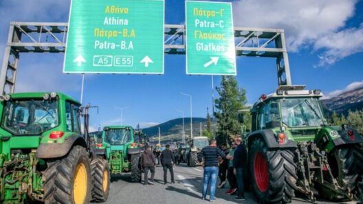 Αγρότες με πανό και μπουκάλια σε διαδήλωση στους δρόμους της Πάτρας
