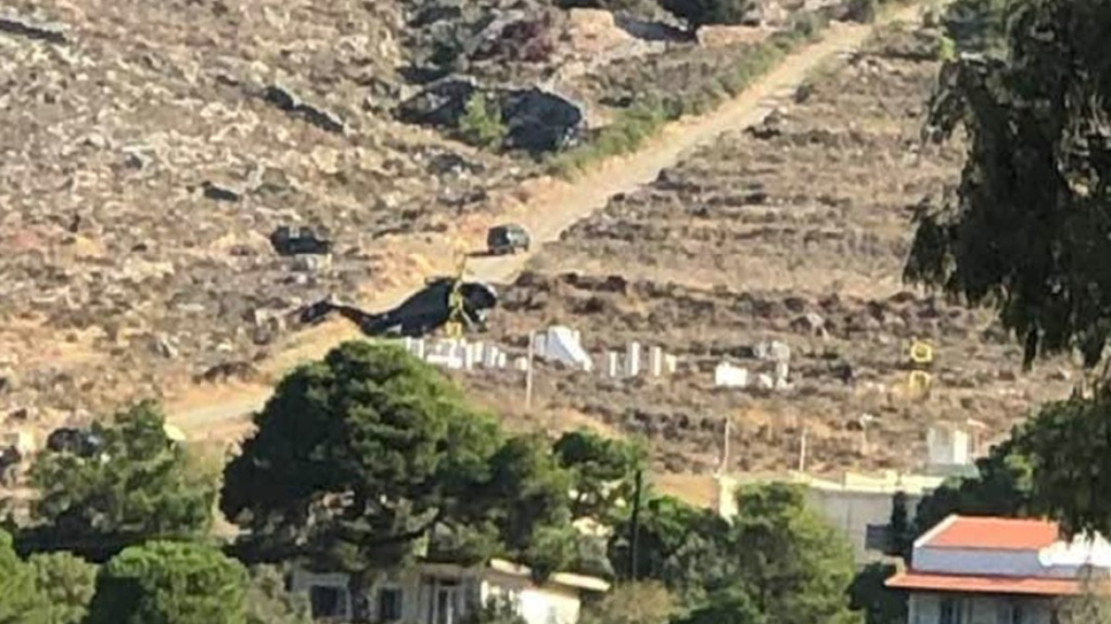«Πτώση» στρατιωτικού ελικοπτέρου στην Κάλυμνο ΦΩΤΟ