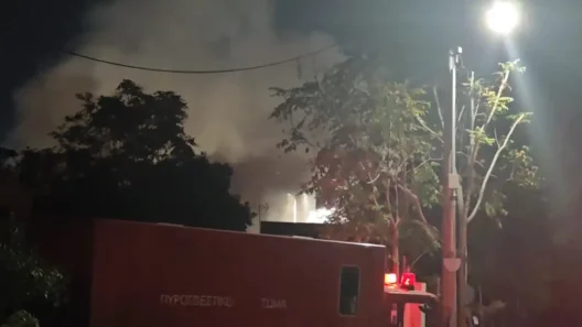 Φωτιά στο Αιγάλεω, καπνός και πυρκαγιά σε κτίριο