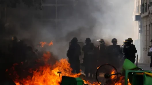 Φωτογραφία AP με γαλλική σημαία και τοπία