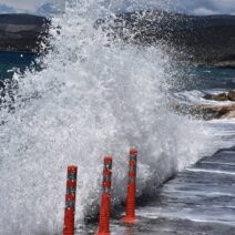 Χάρτης της Αχαΐας με πτώση θερμοκρασίας και ενισχυμένους ανέμους