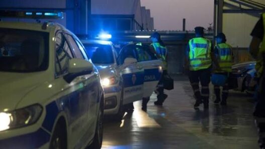 Φωτογραφία που δείχνει κλειστό δρόμο στην Αχαΐα