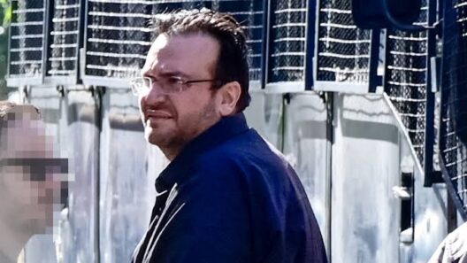 Ο Καμπουρης σε συνέντευξη, με έντονο βλέμμα και σοβαρή έκφραση