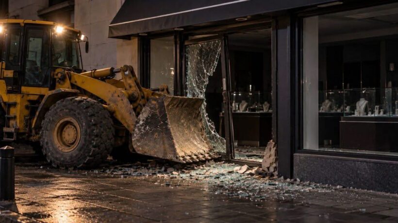 Εύβοια: Εκλεψαν κοσμηματοπωλείο με φορτωτή ΒΙΝΤΕΟ