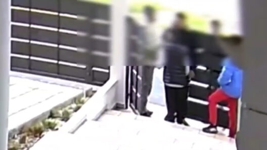 Σκηνή στην Πάτρα με φωτισμό και περαστικούς σε βραδινό τοπίο