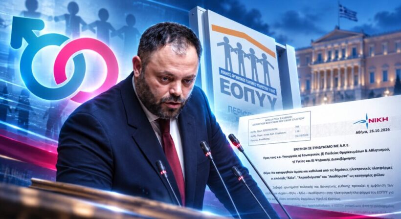 «Ποιος επέτρεψε να εμφανίζεται σαν επιλογή το «τρίτο φύλο» στον ΕΟΠΥΥ;» 4 «Ποιος επέτρεψε να εμφανίζεται σαν επιλογή το «τρίτο φύλο» στον ΕΟΠΥΥ;»